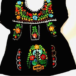 Mexican dress for baby girl boho chic embroidery